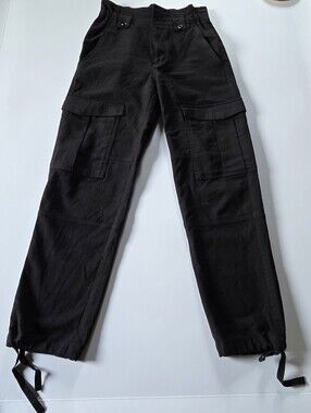 Banana Republic Black Cargo Pants with Drawstring Ankles